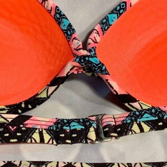 GEOMETRIC BRIGHT COLOR BIKINI by XHILARATION - Picture 6 of 6